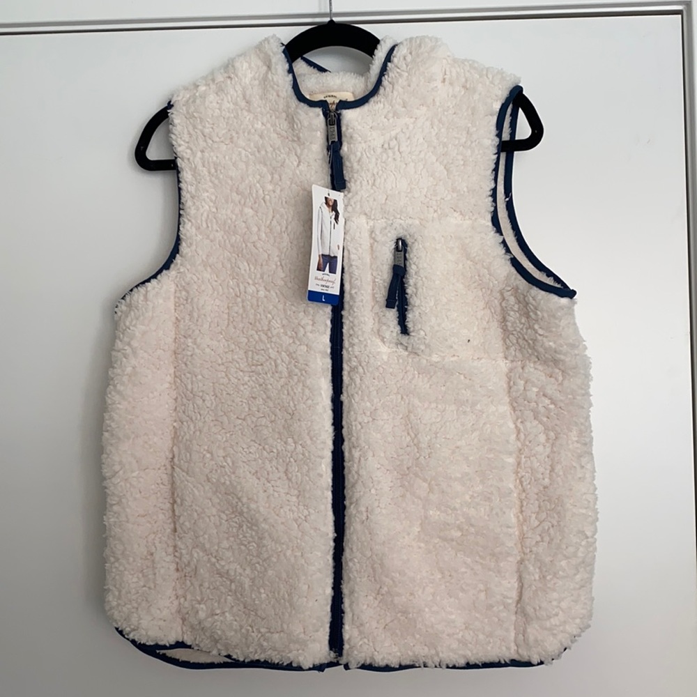 Cream Sherpa Vest